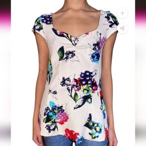 Anthropologie Floral Print Women's Top